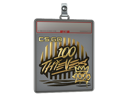 Item Sticker Slab | 100 Thieves (Gold) | 2020 RMR