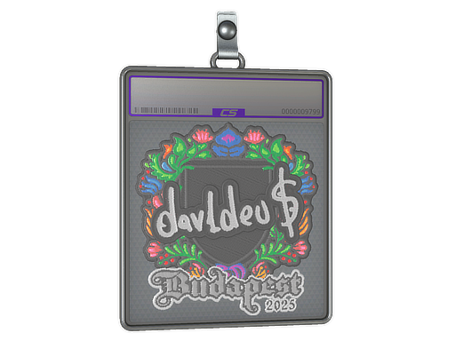 Item Sticker Slab | dav1deuS (Embroidered) | Budapest 2025