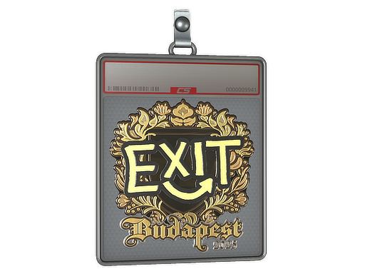 Item Sticker Slab | exit (Gold) | Budapest 2025