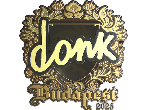Item Sticker | donk (Gold) | Budapest 2025