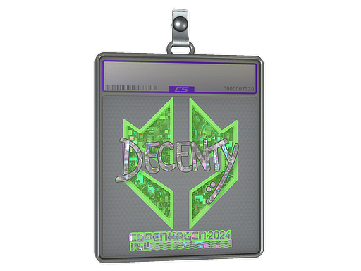 Item Sticker Slab | decenty (Glitter) | Copenhagen 2024