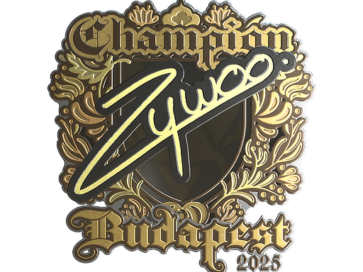 Item Sticker | ZywOo (Gold, Champion) | Budapest 2025