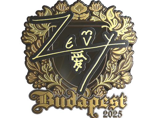 Item Sticker | zevy (Gold) | Budapest 2025