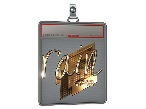 Item Sticker Slab | rain (Gold) | Boston 2018