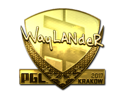 Item Sticker | wayLander (Gold) | Krakow 2017