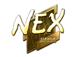 Item Sticker | nex (Gold) | Boston 2018