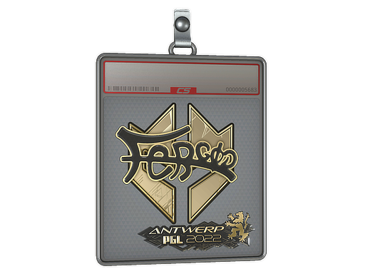 Item Sticker Slab | fer (Gold) | Antwerp 2022