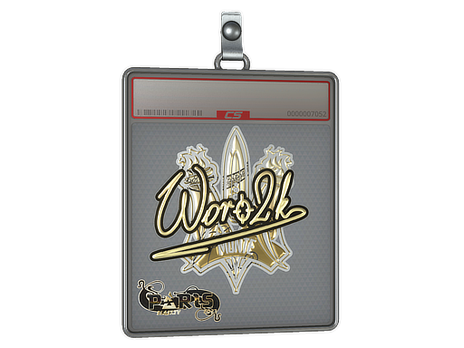 Item Sticker Slab | Woro2k (Gold) | Paris 2023