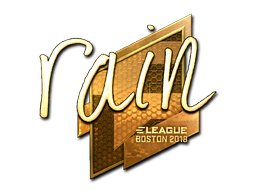 Item Sticker | rain (Gold) | Boston 2018