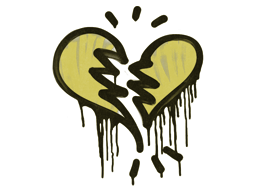 Item Sealed Graffiti | Broken Heart (Tracer Yellow)