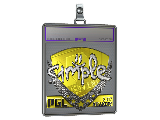 Item Sticker Slab | s1mple (Foil) | Krakow 2017