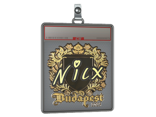Item Sticker Slab | nicx (Gold) | Budapest 2025