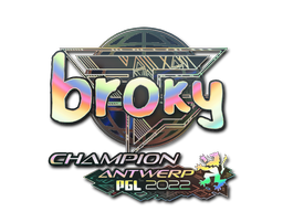 Item Sticker | broky (Holo, Champion) | Antwerp 2022