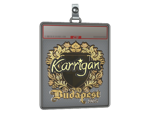 Item Sticker Slab | karrigan (Gold) | Budapest 2025