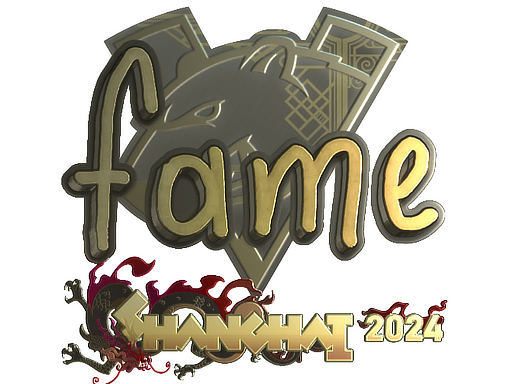 Item Sticker | fame (Gold) | Shanghai 2024