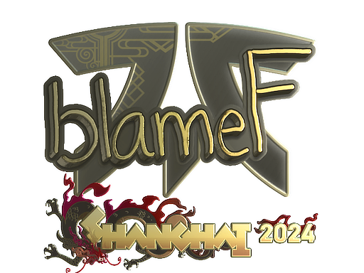 Item Sticker | blameF (Gold) | Shanghai 2024