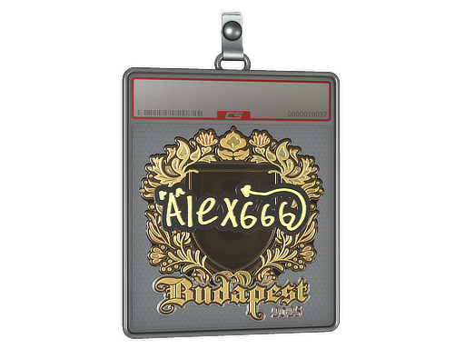 Item Sticker Slab | alex666 (Gold) | Budapest 2025