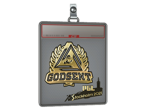 Item Sticker Slab | GODSENT (Gold) | Stockholm 2021