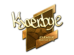 Item Sticker | Kjaerbye (Gold) | Boston 2018