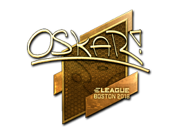 Item Sticker | oskar (Gold) | Boston 2018