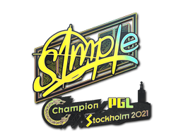 Item Sticker | s1mple (Holo) | Stockholm 2021