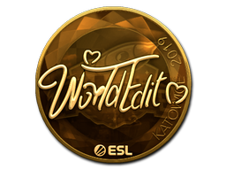 Item Sticker | WorldEdit (Gold) | Katowice 2019