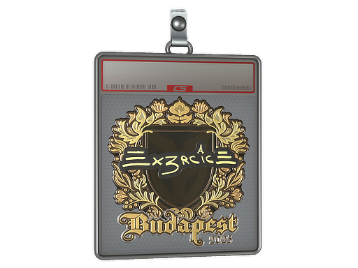 Item Sticker Slab | Ex3rcice (Gold) | Budapest 2025