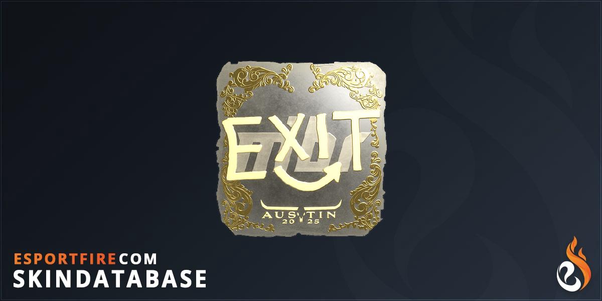 Sticker | exit (Gold) | Austin 2025 - EsportFire.com