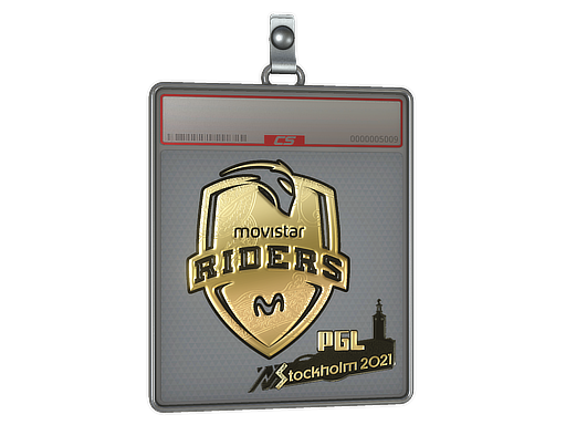 Item Sticker Slab | Movistar Riders (Gold) | Stockholm 2021