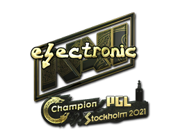 Item Sticker | electroNic (Gold) | Stockholm 2021