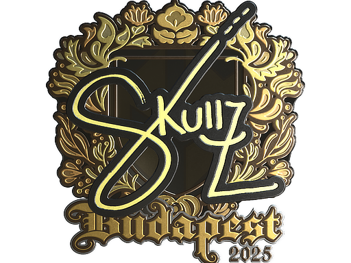 Item Sticker | skullz (Gold) | Budapest 2025