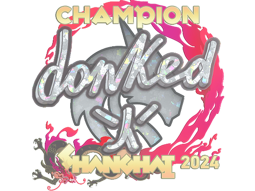 Item Sticker | donk (Glitter, Champion) | Shanghai 2024