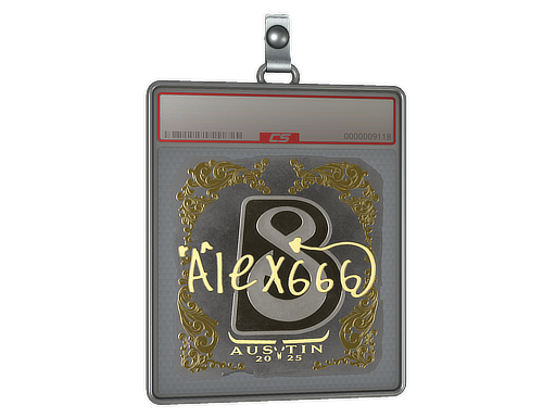 Item Sticker Slab | alex666 (Gold) | Austin 2025