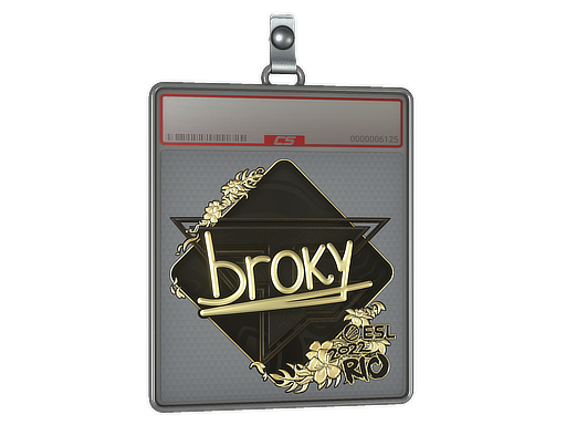 Item Sticker Slab | broky (Gold) | Rio 2022