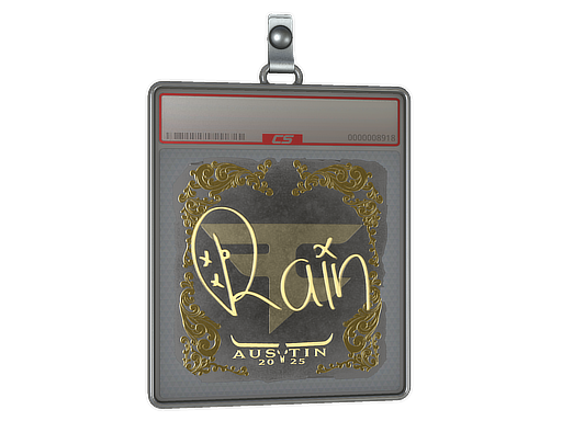 Item Sticker Slab | rain (Gold) | Austin 2025