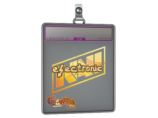 Item Sticker Slab | electronic (Holo) | Paris 2023
