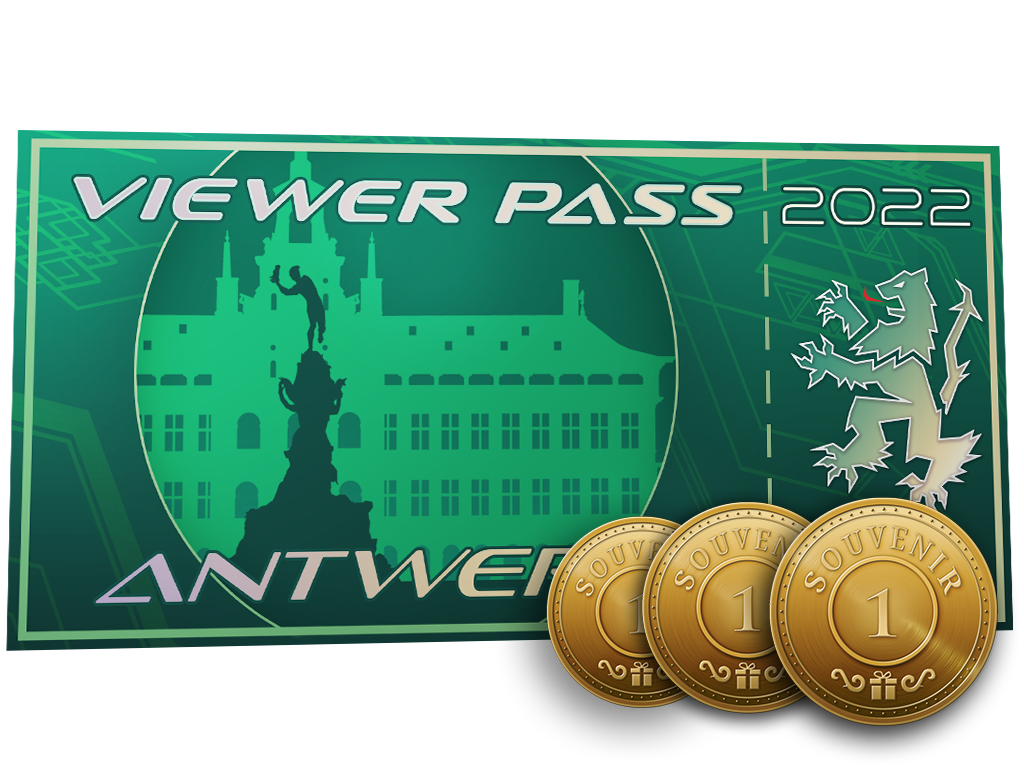 Item Antwerp 2022 Viewer Pass   3 Souvenir Tokens