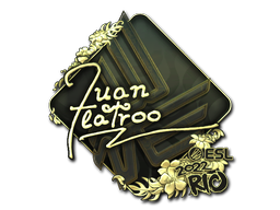 Item Sticker | juanflatroo (Gold) | Rio 2022