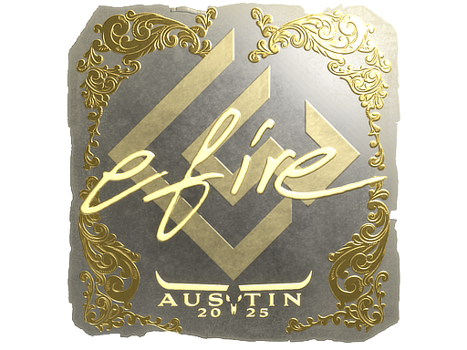 Item Sticker | efire (Gold) | Austin 2025