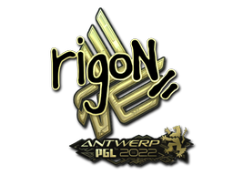 Item Sticker | rigoN (Gold) | Antwerp 2022