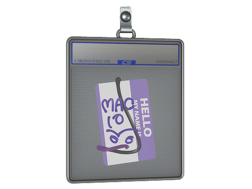 Item Sticker Slab | Hello MAC-10
