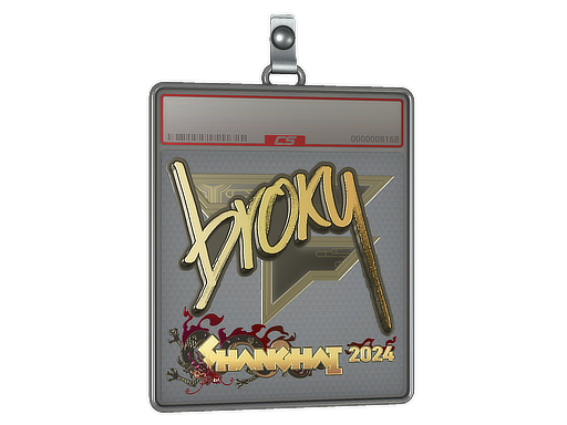 Item Sticker Slab | broky (Gold) | Shanghai 2024