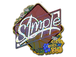 Item Sticker | s1mple (Glitter) | Rio 2022