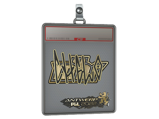 Item Sticker Slab | chelo (Gold) | Antwerp 2022