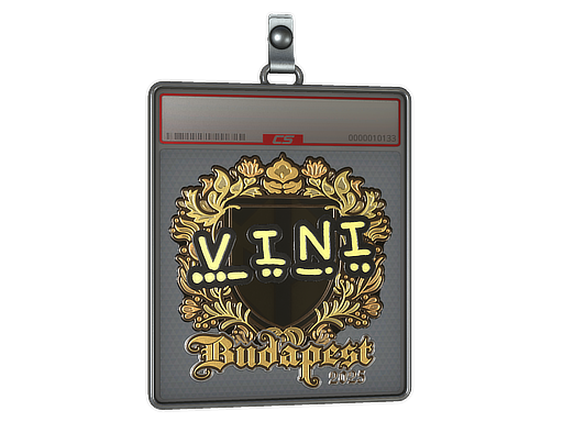 Item Sticker Slab | VINI (Gold) | Budapest 2025