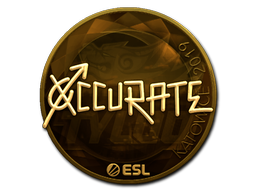 Item Sticker | xccurate (Gold) | Katowice 2019