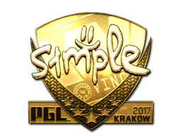 Item Sticker | s1mple (Gold) | Krakow 2017