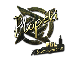 Item Sticker | Plopski (Gold) | Stockholm 2021