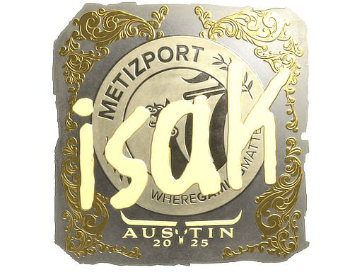 Item Sticker | isak (Gold) | Austin 2025