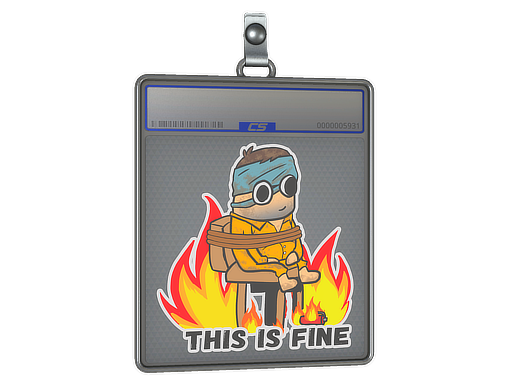 Item Sticker Slab | This Is Fine (H)